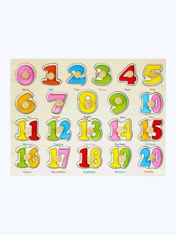3D Wooden Numbers Peg Board